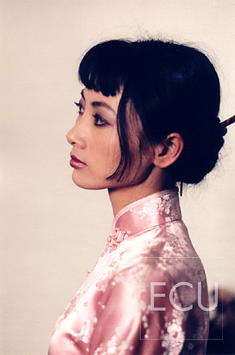 Color photos of actress Bai Ling during the filming of a movie with Jill Hennessy and Jon Bon Jovi in New York